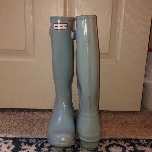 Robbins egg blue Hunter rain boots - Picture 1 of 6